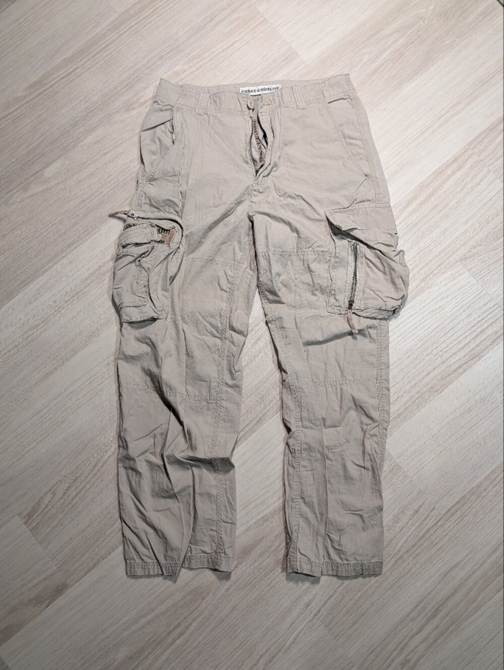 Urban Pipeline Women's Cargo Pants 32x30 Taupe Gray Utility Multi Pocket